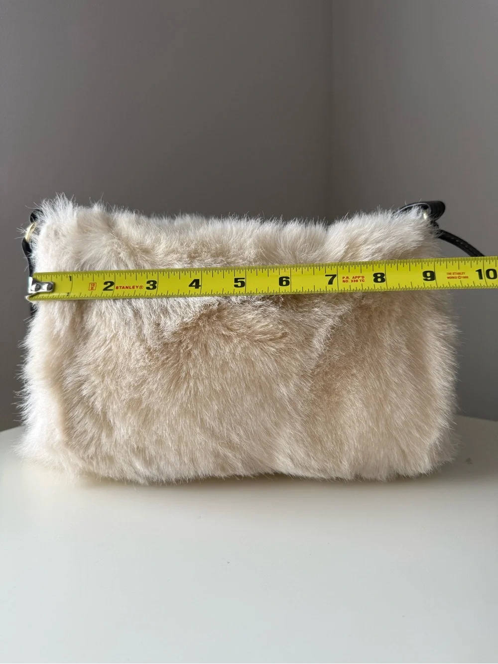 Faux Fur Shoulder Bag in Cream - Stylish Women's Bag